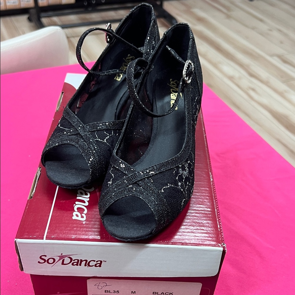 So Danca Black 1.5 inch Womens Ballroom Shoes BL35